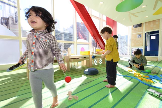 可進行臨時托育的MIMARU關聯設施「ANO-NE Kids Club」。銀座・有樂町地區針對4〜10歲兒童的兒童遊樂區