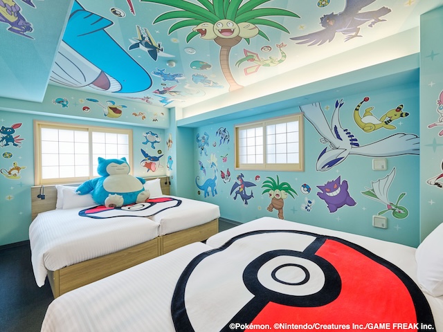 MIMARU東京 上野EASTの巨大カビゴンが出迎えるポケモンルーム。上野公園・上野動物園・東京国立博物館に徒歩圏の東京・上野エリアのファミリーホテル。成田空港からのアクセスも抜群のコネクティングルーム対応施設