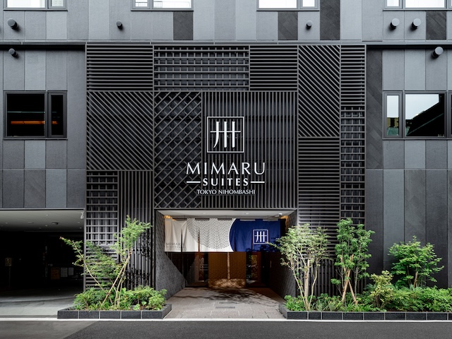 MIMARU SUITES 東京日本橋の外観。客室内洗濯乾燥機とフルキッチンを全室完備した東京・日本橋エリアのアパートメントホテル。プライバシー重視の訪日外国人旅行者の中長期滞在に人気の都心型サービスアパートメント