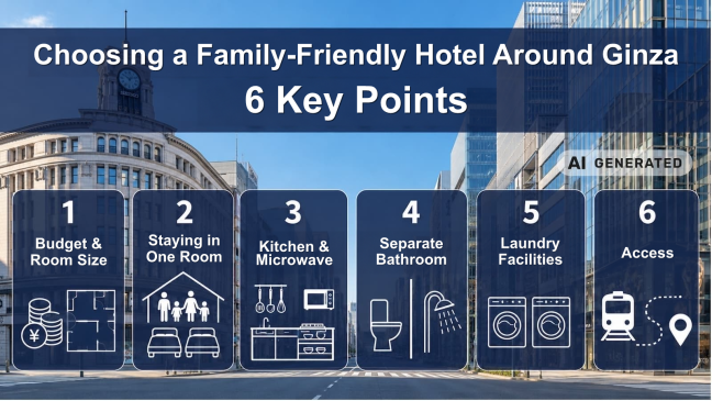 Points for choosing a family-friendly hotel in Ginza. Enjoy a comfortable stay with children in MIMARU's spacious guest rooms.