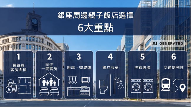 在銀座周邊選擇適合家庭入住飯店的重點。MIMARU寬敞的客房讓親子住宿也舒適