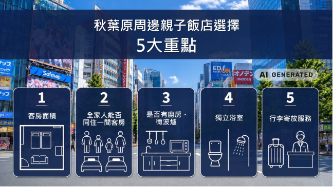 在秋葉原周邊選擇適合家庭入住飯店的重點。MIMARU的寬敞客房讓親子住宿也舒適