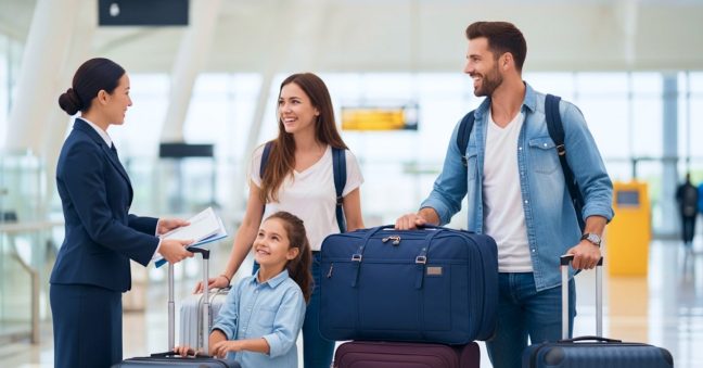 MIMARUの手荷物配送サービス「Luggage Delivery by MIMARU」の様子。MIMARU会員限定で空港とホテル間のスーツケース直送に対応