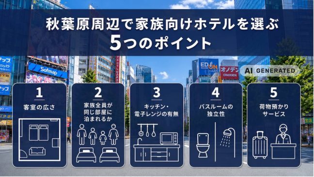 秋葉原エリアで家族向けホテルを選ぶポイント。MIMARUの広い客室で子連れ滞在も快適