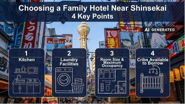 Four points to consider when choosing a hotel for families with children in the Shinsekai and Tsutenkaku area
