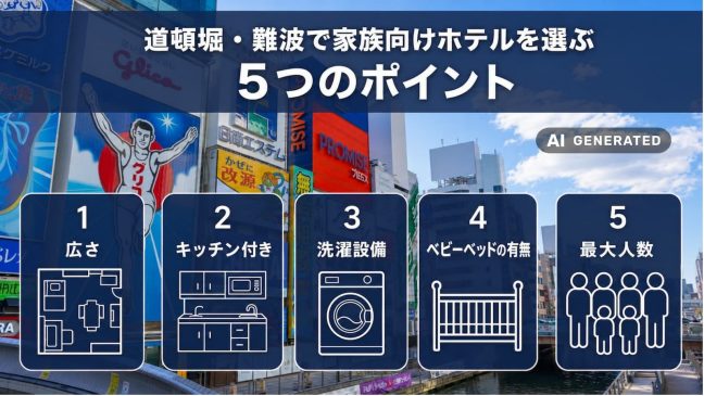 道頓堀・難波で子ども連れ家族向けホテルを選ぶ5つのポイント